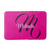 Minimalistisch moderner Monogramm Anfangsname heiß Badematte (Vorderseite)