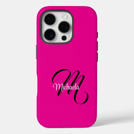 Minimalistisch moderner Monogramm Anfangsname heiß Case-Mate iPhone Hülle (Rückseite)