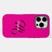 Minimalistisch moderner Monogramm Anfangsname heiß Case-Mate iPhone Hülle (Rückseite (Horizontal))