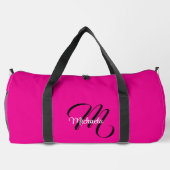 Minimalistisch moderner Monogramm Anfangsname heiß Duffle Bag (Rückseite)