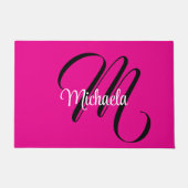 Minimalistisch moderner Monogramm Anfangsname heiß Fußmatte (Vorderseite)