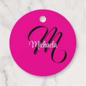 Minimalistisch moderner Monogramm Anfangsname heiß Geschenkanhänger (Rückseite)