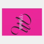 Minimalistisch moderner Monogramm Anfangsname heiß Geschenkpapier Set (Vorderseite)