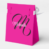 Minimalistisch moderner Monogramm Anfangsname heiß Geschenkschachtel (Rückseite)