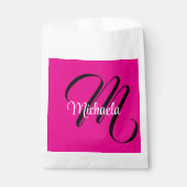 Minimalistisch moderner Monogramm Anfangsname heiß Geschenktütchen (Vorderseite)