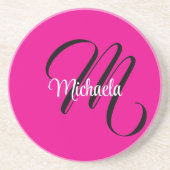 Minimalistisch moderner Monogramm Anfangsname heiß Getränkeuntersetzer (Vorne)