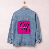 Minimalistisch moderner Monogramm Anfangsname heiß Jeansjacke (Hangar)