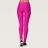 Minimalistisch moderner Monogramm Anfangsname heiß Leggings (Rückseite)