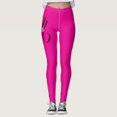 Minimalistisch moderner Monogramm Anfangsname heiß Leggings (Vorderseite)