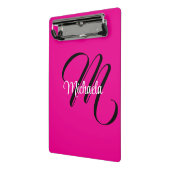 Minimalistisch moderner Monogramm Anfangsname heiß Mini Klemmbrett (Gewinkelt2)