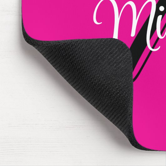 Minimalistisch moderner Monogramm Anfangsname heiß Mousepad (Ecke)