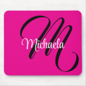 Minimalistisch moderner Monogramm Anfangsname heiß Mousepad (Vorne)