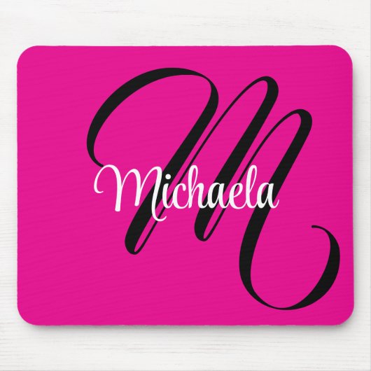 Minimalistisch moderner Monogramm Anfangsname heiß Mousepad (Vorne)