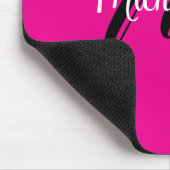 Minimalistisch moderner Monogramm Anfangsname heiß Mousepad (Ecke)