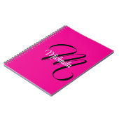 Minimalistisch moderner Monogramm Anfangsname heiß Notizblock (Linke Seite)