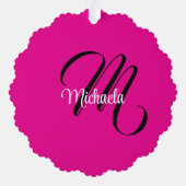 Minimalistisch moderner Monogramm Anfangsname heiß Ornament Karte (Rückseite)