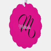 Minimalistisch moderner Monogramm Anfangsname heiß Ornament Karte (Links)