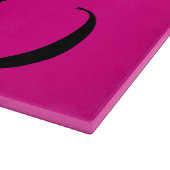 Minimalistisch moderner Monogramm Anfangsname heiß Schneidebrett (Ecke)