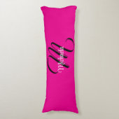 Minimalistisch moderner Monogramm Anfangsname heiß Seitenschläferkissen (Vorderseite Vertikal)