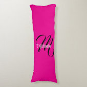 Minimalistisch moderner Monogramm Anfangsname heiß Seitenschläferkissen (Vorderseite Vertikal)