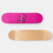 Minimalistisch moderner Monogramm Anfangsname heiß Skateboard (Horizontal)