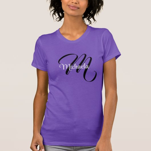 Minimalistisch moderner Monogramm Anfangsname heiß T-Shirt (Vorderseite)