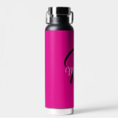 Minimalistisch moderner Monogramm Anfangsname heiß Trinkflasche (Vorne)