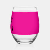 Minimalistisch moderner Monogramm Anfangsname heiß Weinglas Ohne Stiel (Rechts)