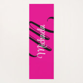 Minimalistisch moderner Monogramm Anfangsname heiß Yogamatte (Rückseite)