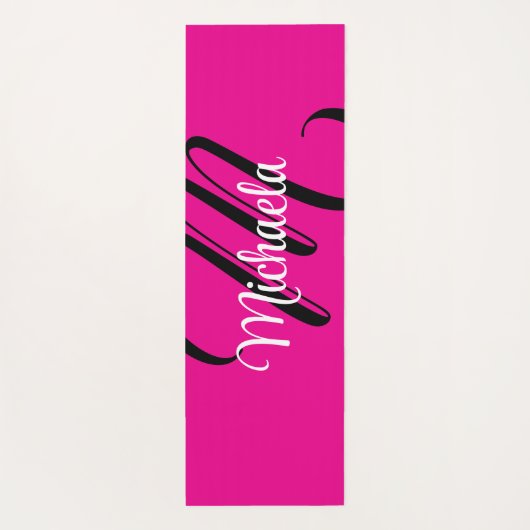 Minimalistisch moderner Monogramm Anfangsname heiß Yogamatte (Rückseite)