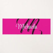 Minimalistisch moderner Monogramm Anfangsname heiß Yogamatte (Vorderseite (Horizontal))