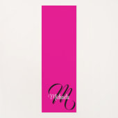 Minimalistisch moderner Monogramm Anfangsname heiß Yogamatte (Vorderseite)