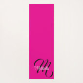 Minimalistisch moderner Monogramm Anfangsname heiß Yogamatte (Rückseite)