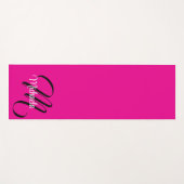 Minimalistisch moderner Monogramm Anfangsname heiß Yogamatte (Vorderseite (Horizontal))