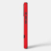 Minimalistisch moderner Monogramm Anfangsname rot Case-Mate iPhone Hülle (Rückseite / Links)