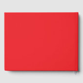 Minimalistisch moderner Monogramm Anfangsname rot Gästebuch (Rückseite)