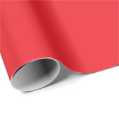 Minimalistisch moderner Monogramm Anfangsname rot Geschenkpapier (Rolleneckpunkt)