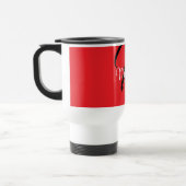 Minimalistisch moderner Monogramm Anfangsname rot Reisebecher (Links)