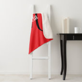 Minimalistisch moderner Monogramm Anfangsname rot Sherpadecke (Beispiel)