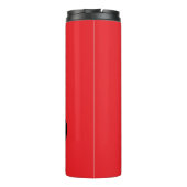 Minimalistisch moderner Monogramm Anfangsname rot Thermosbecher (Rückseite)