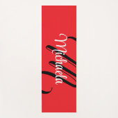 Minimalistisch moderner Monogramm Anfangsname rot Yogamatte (Vorderseite)