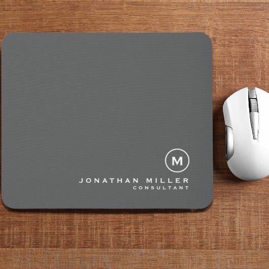 Minimalistisch moderner Monogramm Mousepad