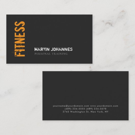 Minimalistisch Moderner Personal Trainer für Schli Visitenkarte (Vorne/Hinten)