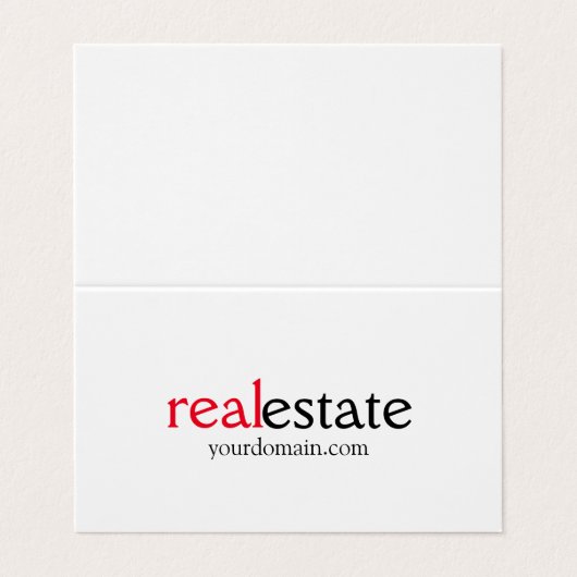 Minimalistisch Moderner Real Anwesen Agent Visitenkarten (Außenseite Aufgefaltet)
