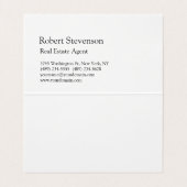 Minimalistisch Moderner Real Anwesen Agent Visitenkarten (Innenseite Aufgefaltet)