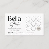 Minimalistisch Moderner Schönheitssalon Treuekarte (Rückseite)