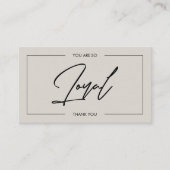 Minimalistisch Moderner Schönheitssalon Treuekarte (Vorderseite)