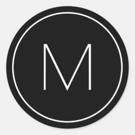 Minimalistisch Moderner Schriftart Single Mit Mono Runder Aufkleber