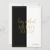 Minimalistisch Moderner Schwarzweiß-Splittschirm Einladung (Vorderseite)