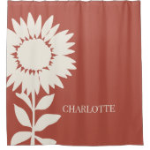 Minimalistisch Moderner Sonnenblumen-Individuelle Duschvorhang (Vorderseite)
